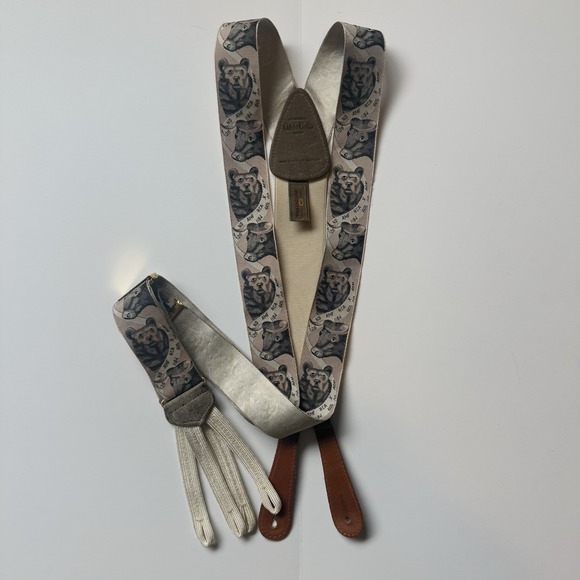 Trafalgar Ltd Ed Calvin Curtis Bulls & Bears Stock Market Silk Braces Suspenders - Picture 1 of 7